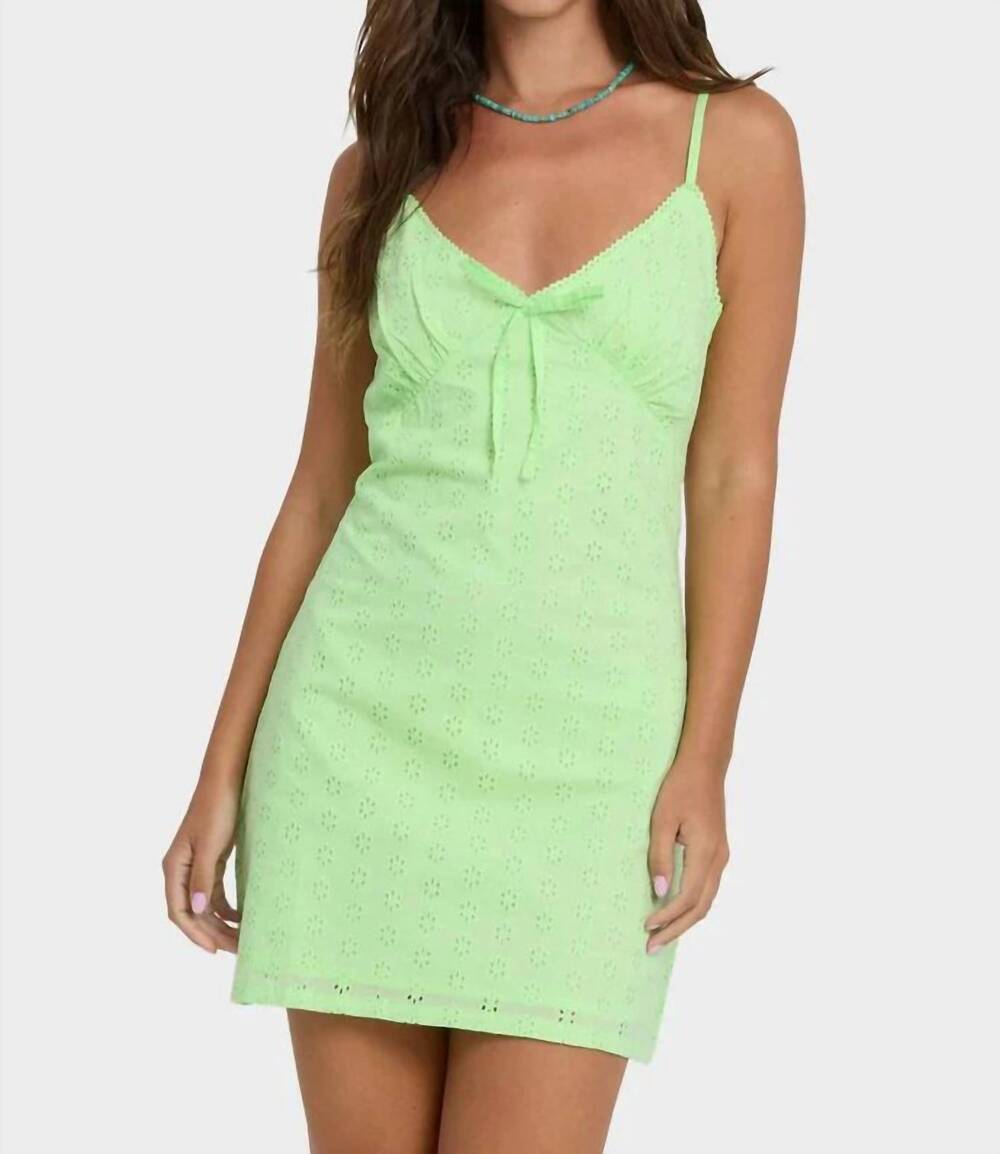 NEW BILLABONG sunlit dress in green glow